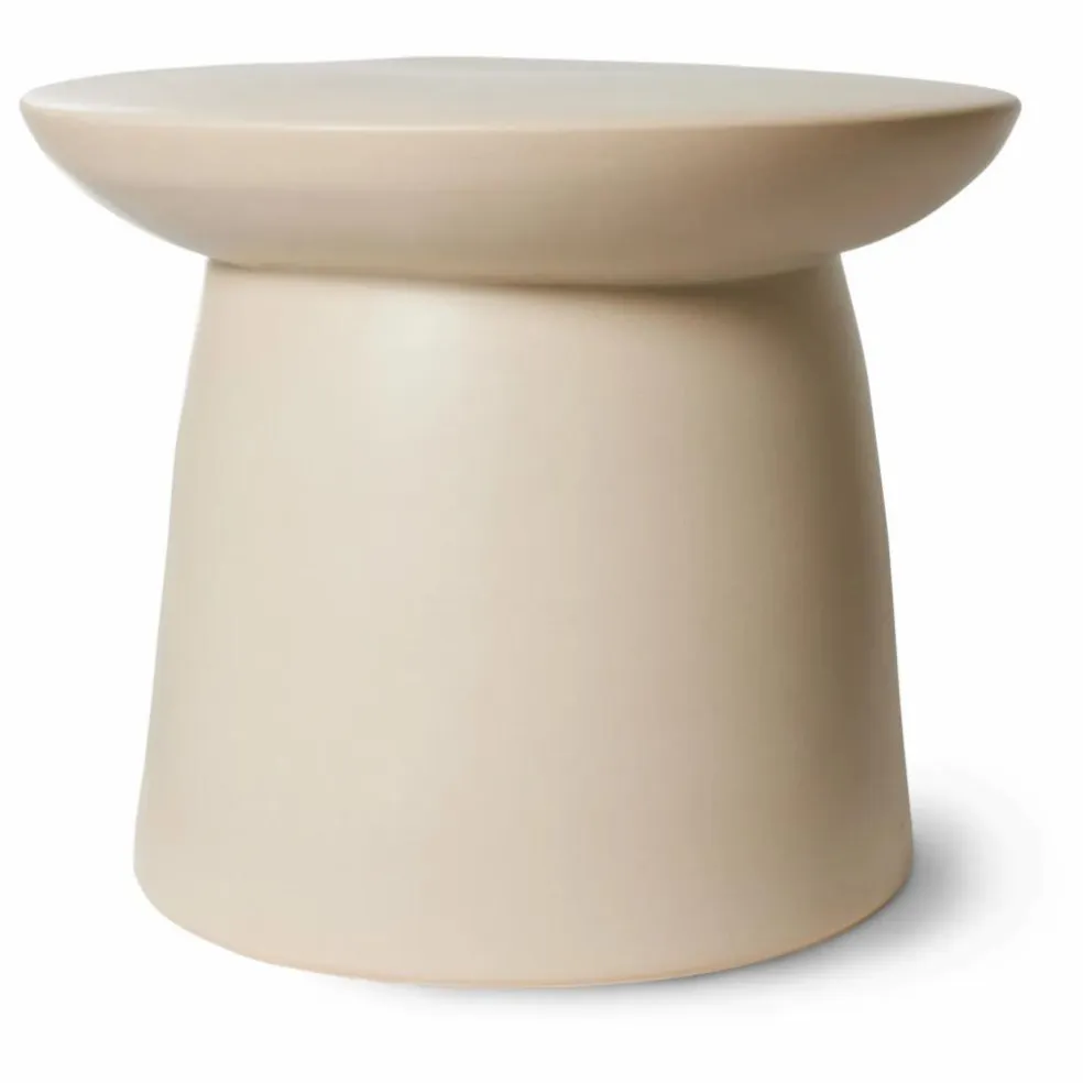 Table d'appoint en faïence | Crème