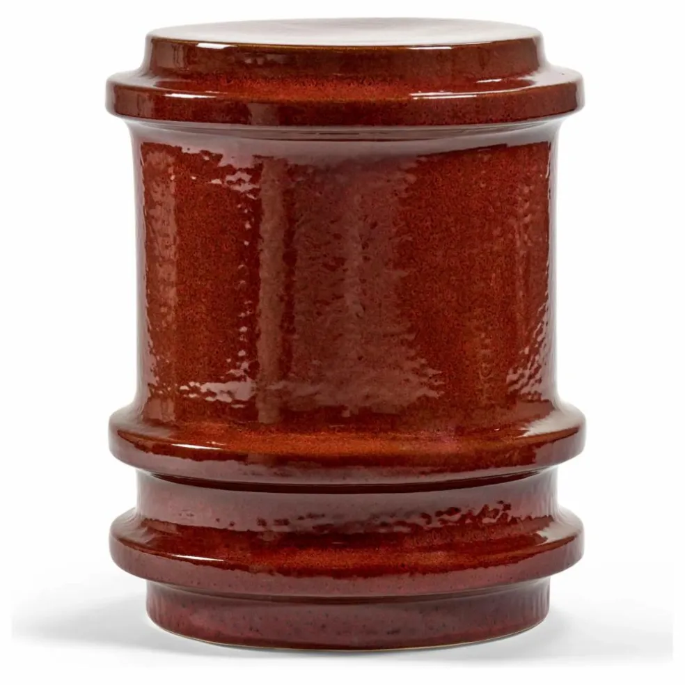 Table d'appoint en grès Pawn, Marie Michielssen | Rouge