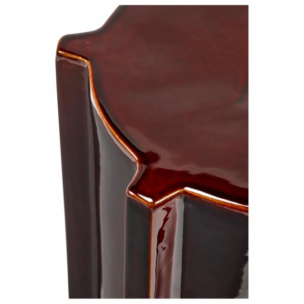 Table d'appoint en grès Pawn, Marie Michielssen | Rouge Brun