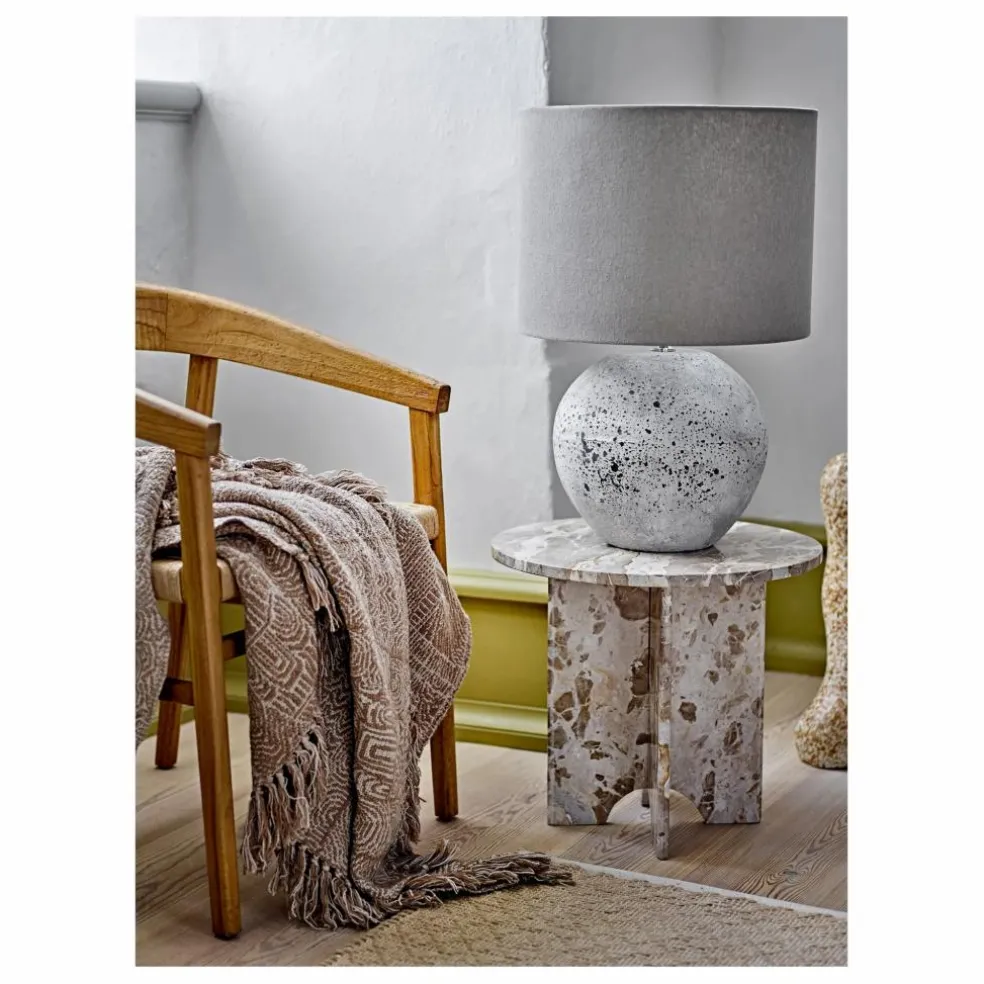 Table d'appoint Jasmia en marbre | Marron