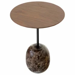 Table d'appoint Lato LN8, plateau en noyer