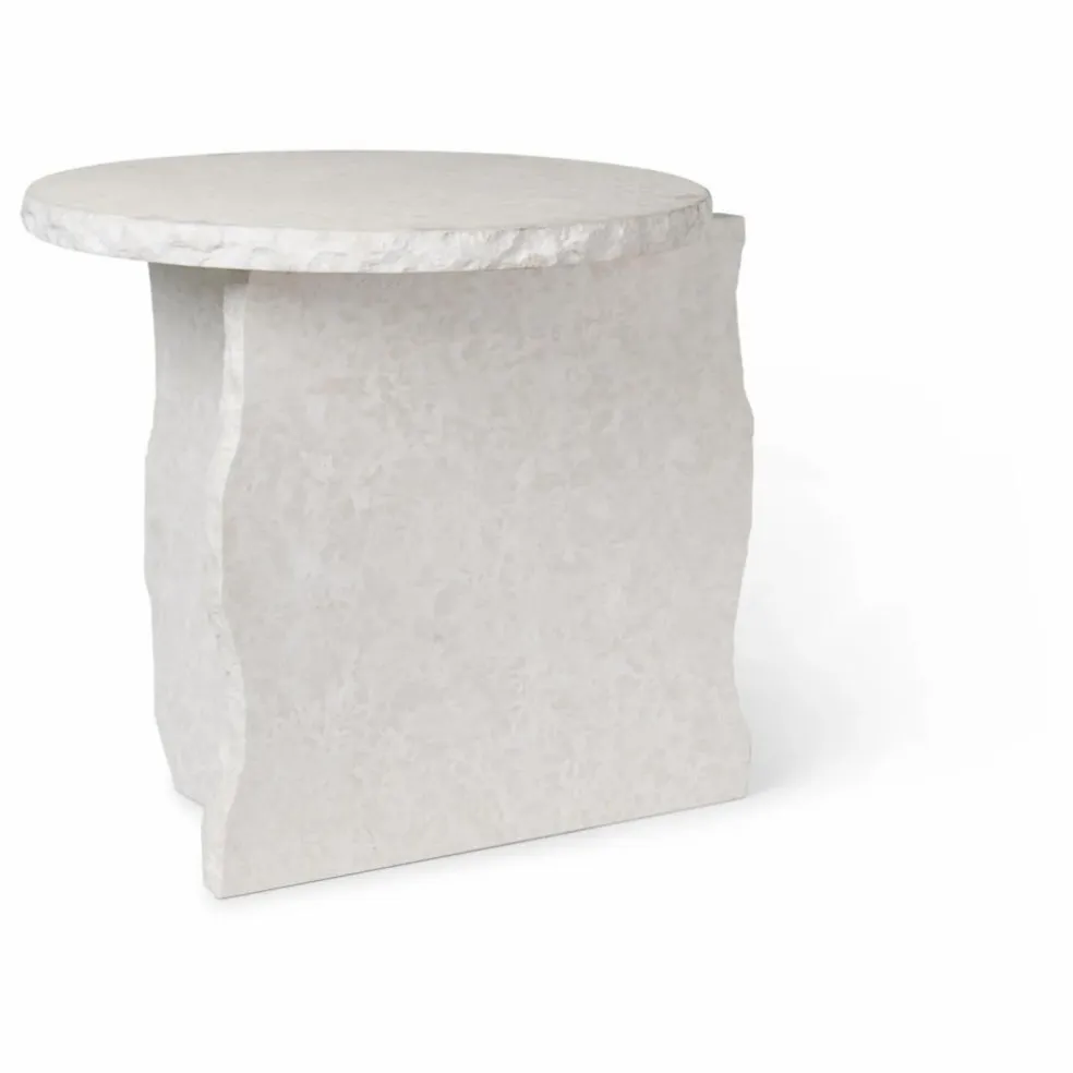 Table d'appoint Mineral en marbre de Bianco Curia | Blanc