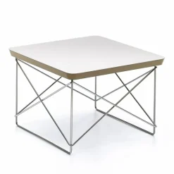 Table d'appoint Occasional LTR - Piétement chromé - Charles & Ray Eames | Blanc