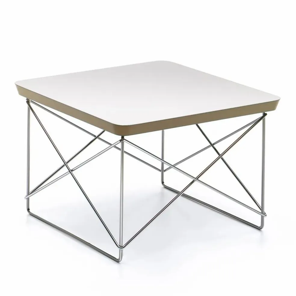 Table d'appoint Occasional LTR - Piétement chromé - Charles & Ray Eames | Blanc