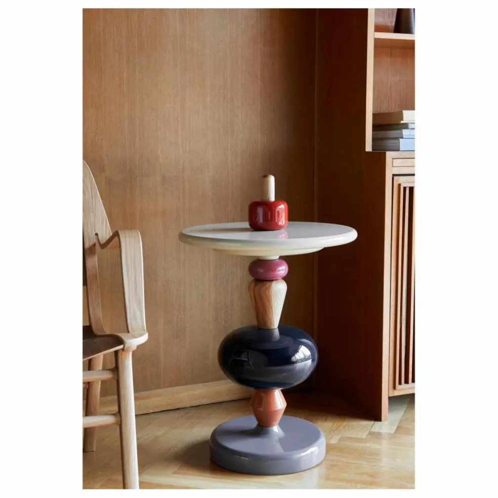 Table d'appoint Shuffle en bois laquée - Mia Hamborg | Blanc