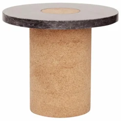 Table d'appoint Sintra, piétement en liège | Marbré noir
