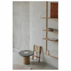 Table d'appoint Sintra, piétement en liège | Marbré noir