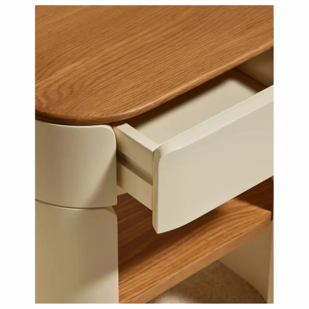 Table de chevet laquée Equilibre | Ecru