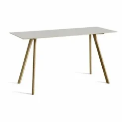 Table laquée CPH30, pietement en chêne | Blanc