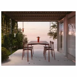 Table rectangulaire Fromme outdoor - 8 personnes | Rouge Brun