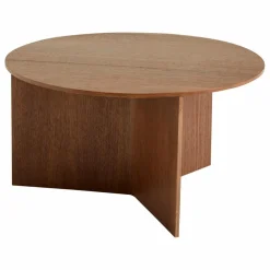 Table Slit ronde en bois | Noyer
