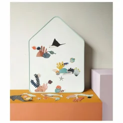 Tableau Ardoise Magnétique Little Cabane | Bleu gris