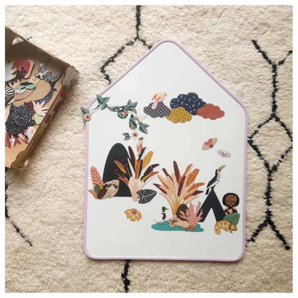 Tableau Ardoise Magnétique Little Cabane | Lilas