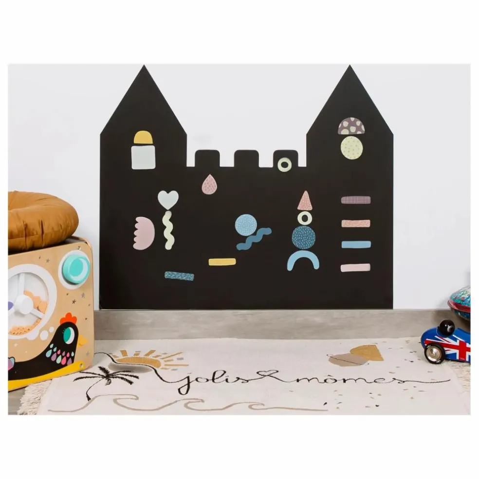 Tableau magnétique Château et son jeu de 21 formes géométriques