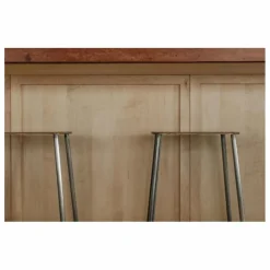 Tabouret Adam, assise en cuir | Argenté