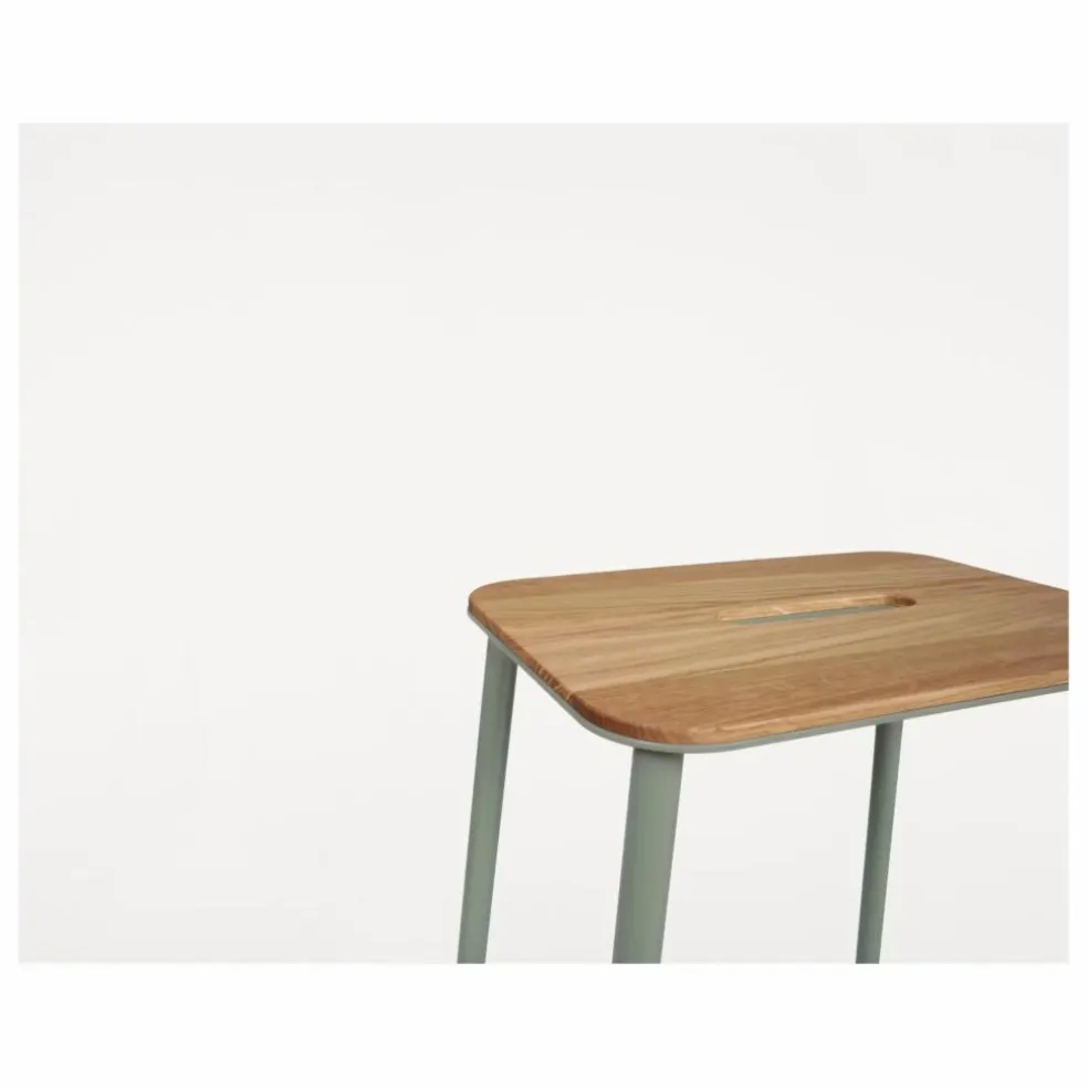 Tabouret Adam Nyboder, assise en bois | Vert