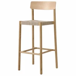 Tabouret de bar sangles naturelles 75 cm Betty TK15 en chêne | Chêne