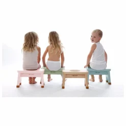 Tabouret en bois d'hévéa | Sauge
