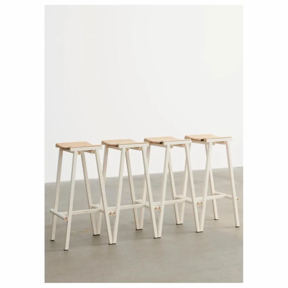Tabouret Haut 75 cm Taburete 8 | Ivoire