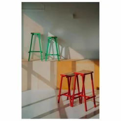 Tabouret Haut 75 cm Taburete 8 | Rouge