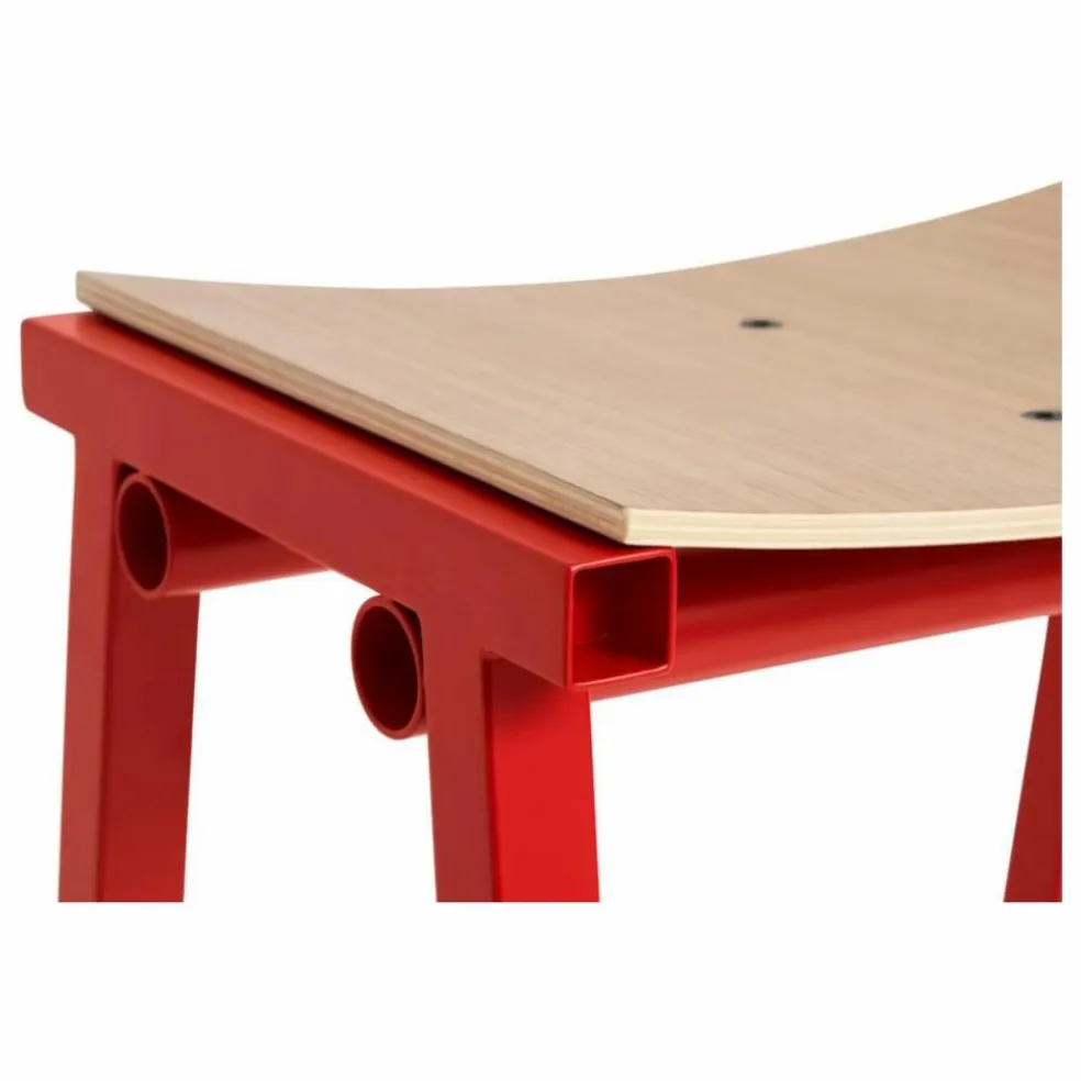 Tabouret Haut 75 cm Taburete 8 | Rouge