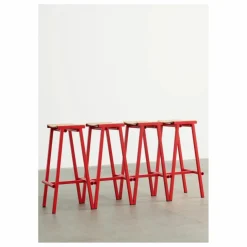 Tabouret Haut 75 cm Taburete 8 | Rouge