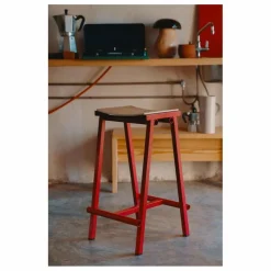 Tabouret Haut 65 cm Taburete 8 | Rouge