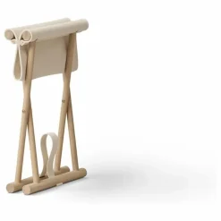 Tabouret junior Camp en chêne et toile