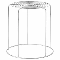 Tabouret Wire VP11, Verner Panton | Argenté