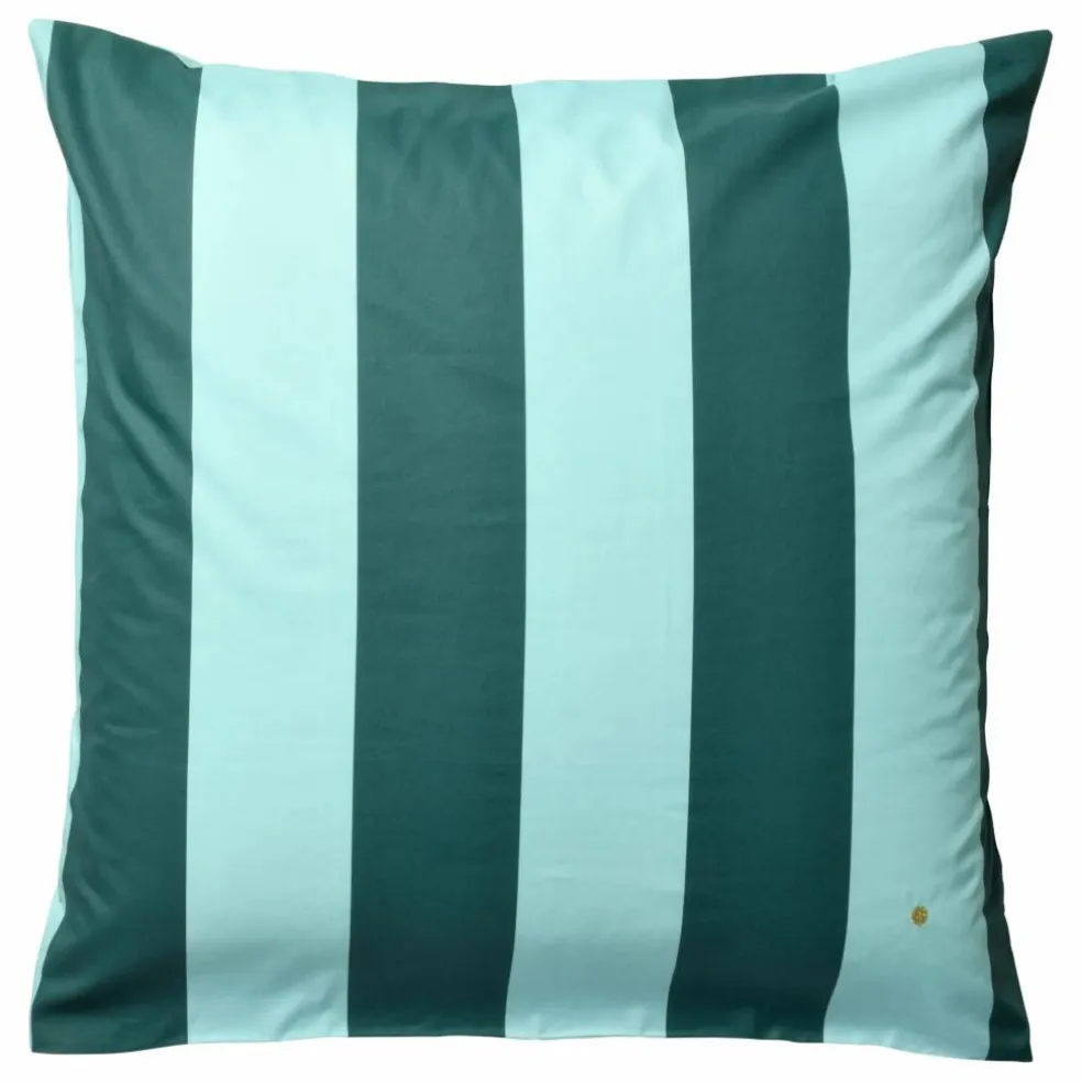 Taie d'oreiller à rayures Malo | Bleu turquoise