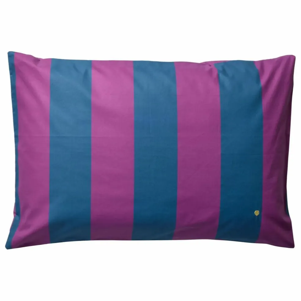 Taie d'oreiller à rayures Malo | Violet