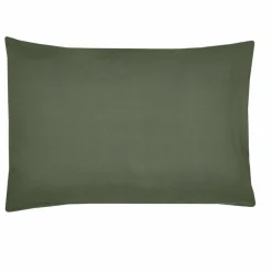 Taie d'oreiller en lin lavé | Vert kaki