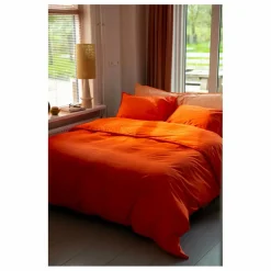 Taie d'oreiller en percale organique - Poppy Orange | Orange
