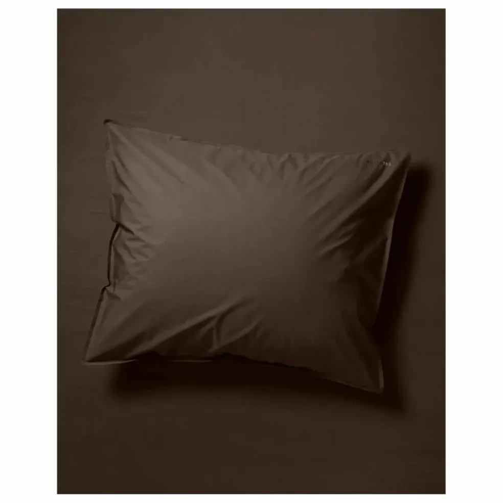 Taie d'oreiller en percale organique - Coffee Brown | Café