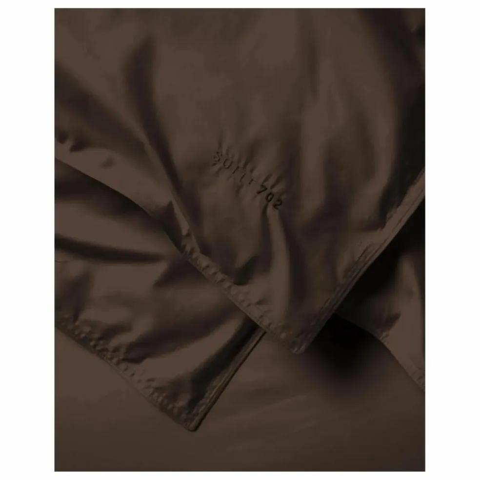 Taie d'oreiller en percale organique - Coffee Brown | Café