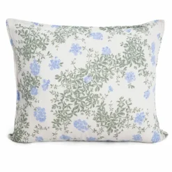 Taie d'oreiller Plumbago en coton bio | Bleu
