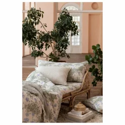 Taie d'oreiller Plumbago en coton bio | Bleu