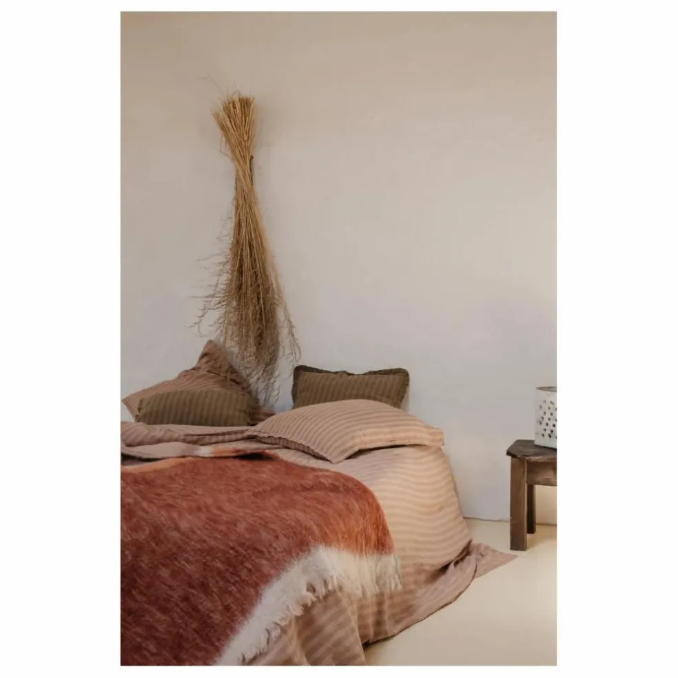 Taie d'oreiller Sandhills en lin | Brun roux