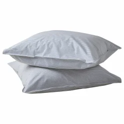 Taie d'oreiller Striped en Coton Bio - Set de 2 | Bleu