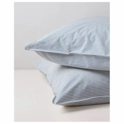 Taie d'oreiller Striped en Coton Bio - Set de 2 | Bleu