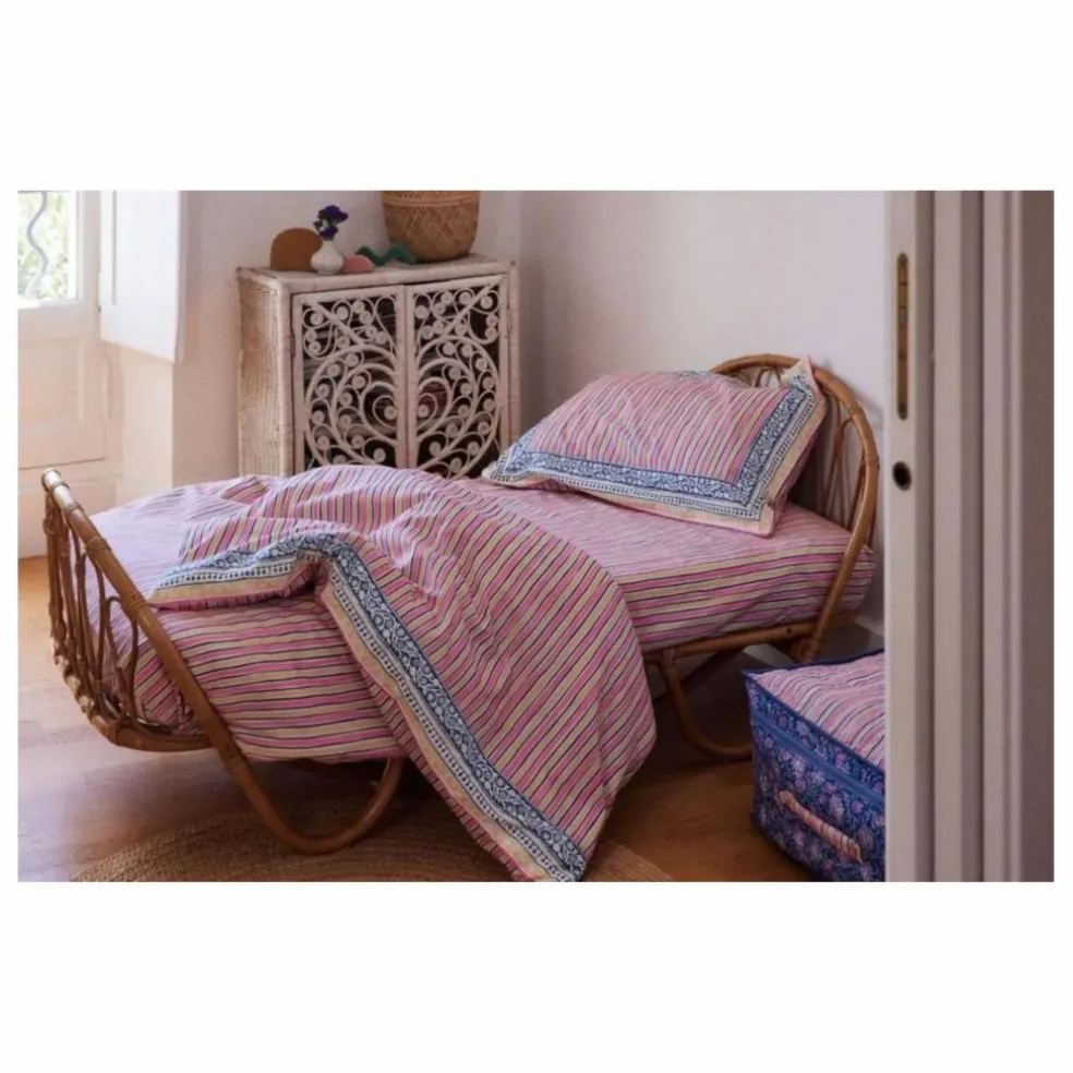 Taie d'oreiller Valerie en coton bio | Rose fuschia