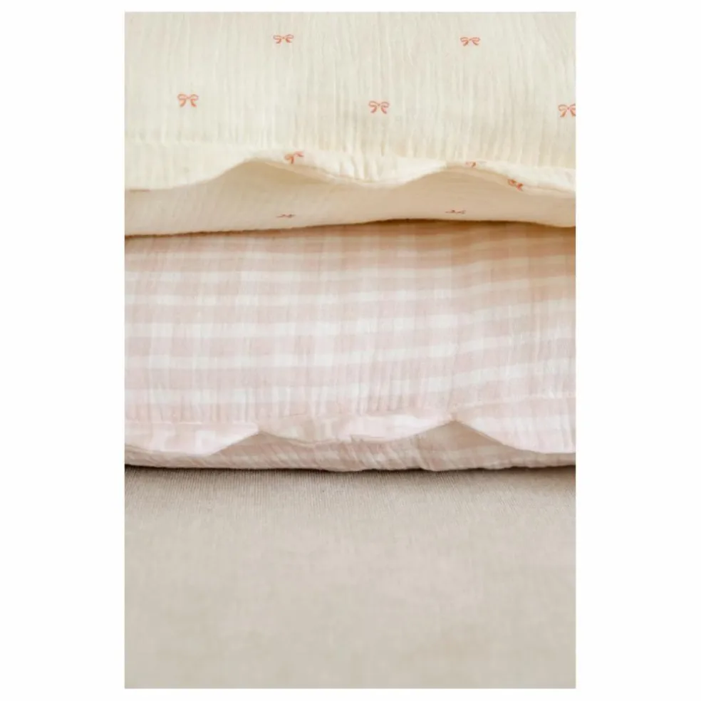 Taies d'oreiller Ribbon en coton bio - Set de 2 | Ecru