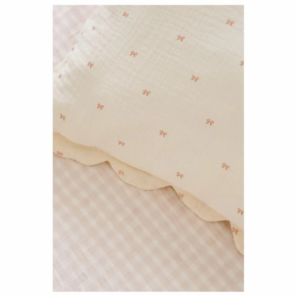 Taies d'oreiller Ribbon en coton bio - Set de 2 | Ecru