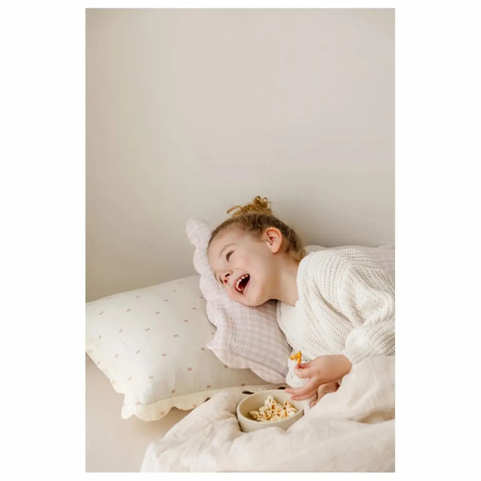 Taies d'oreiller Ribbon en coton bio - Set de 2 | Ecru