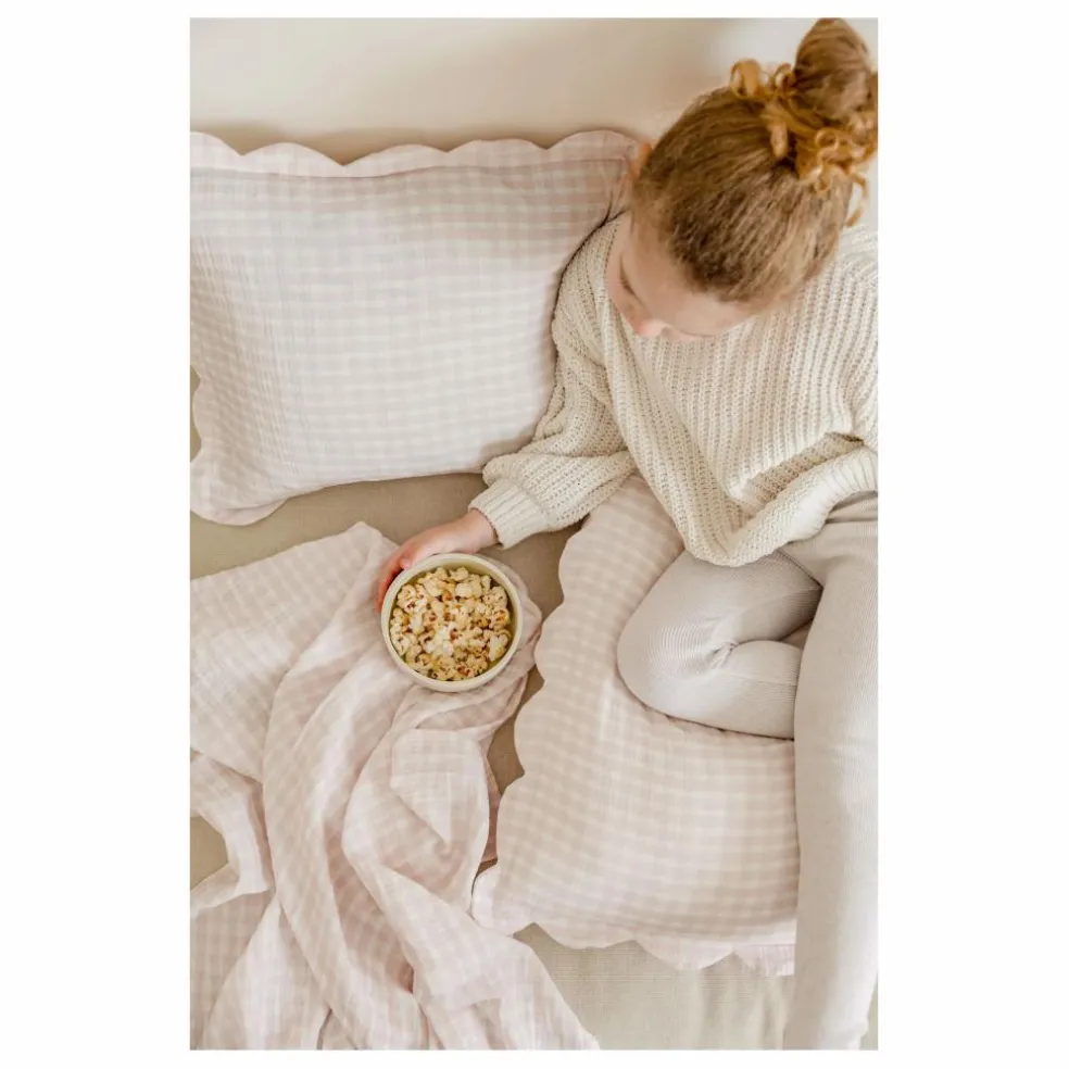 Taies d'oreiller Rosewater en coton bio - Set de 2 | Rose pâle