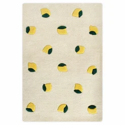 Tapis Citrons en laine | Beige