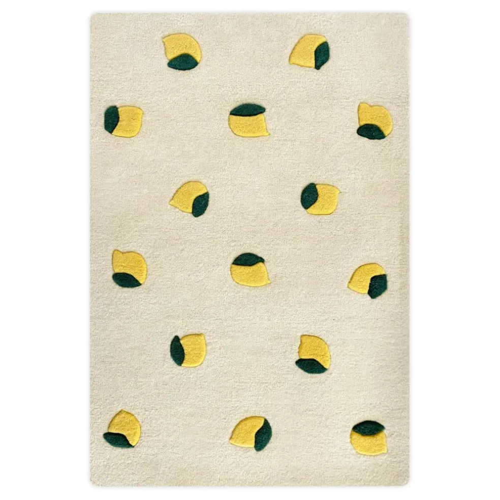 Tapis Citrons en laine | Beige