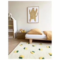 Tapis Citrons en laine | Beige