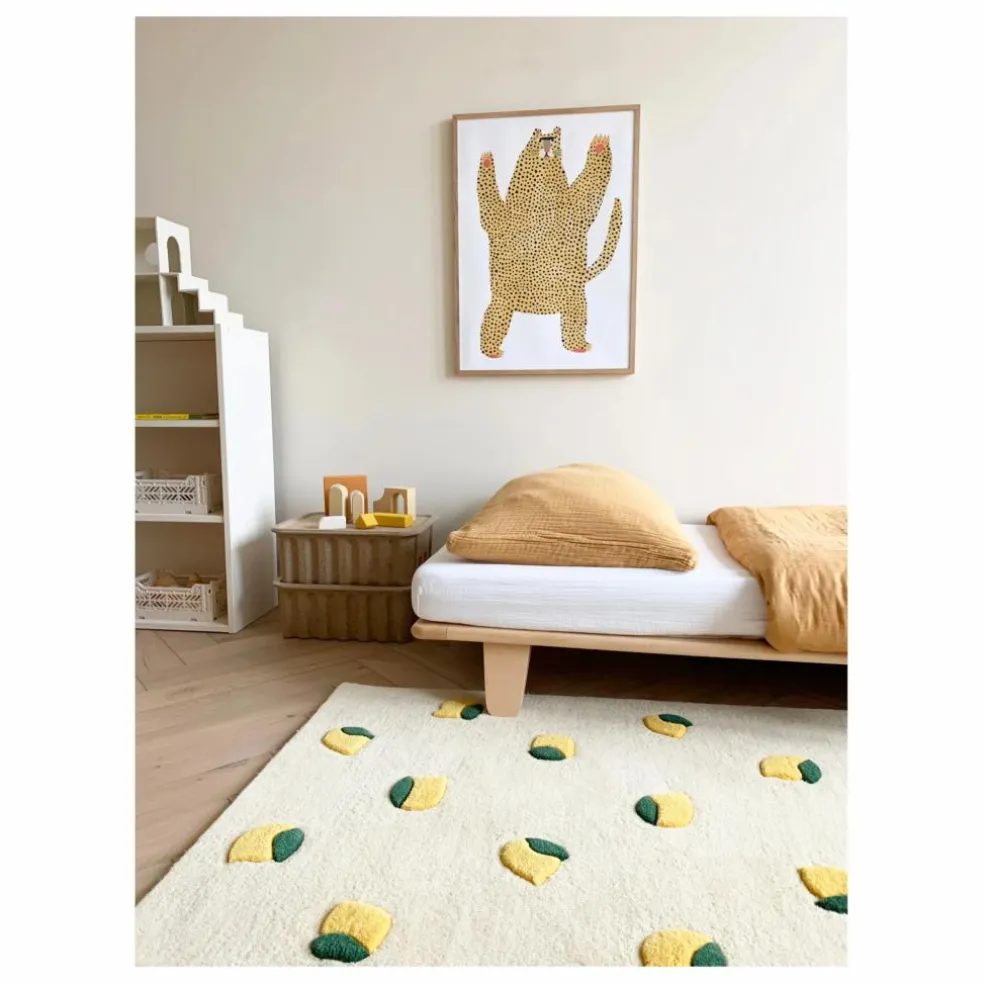 Tapis Citrons en laine | Beige