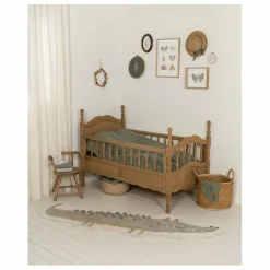 Tapis Crocodile en coton recyclé | Vert